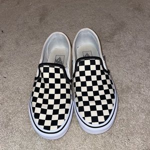 Black and white checkered board vans